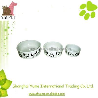 China Sustainable Ceramic Dog Bowl Customized Logo for sale