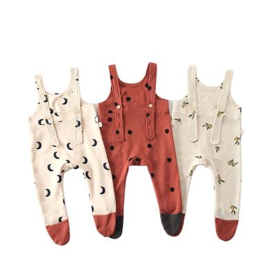 China Baby Boys and Girls Baby Wear Cotton One-Piece Outerwear Foot Pants Casual Baby Jumpsuits Autumn New for sale