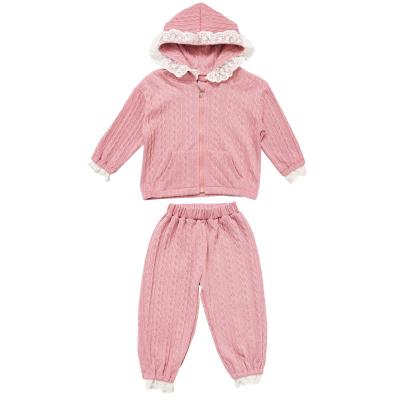 China Girls sweet sports suit new children's girl's casual baby spring and autumn Korean two-piece suit for sale