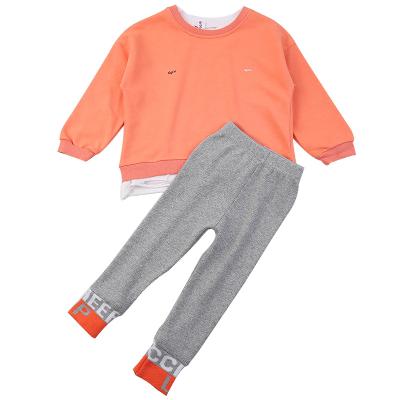 China Casual girls slim clothes baby spring/autumn sweater fits kids clothes tops and pant suits for sale