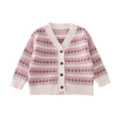 China Clothes Babies Anti-Shrink Cardigan Sweater Knitted Coat All-match Matching Cardigan For Kids for sale