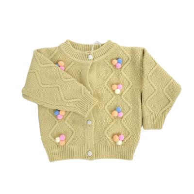 China Spring and Autumn Girls Knitted Jacket Cute Quality Candy Color Cardigan Baby Girl Anti-Shrink Sweater for sale