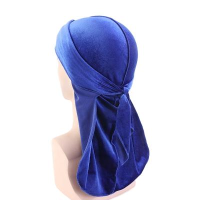 China Velvet Durags Mixed Pure Color Velvet Custom Men Durags Wholesale for sale