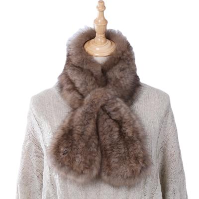 China Soft 100% Real Sand Real Fur Knitted Scarf Lady Fahion Natural Mink Fur Scarves Lady Fahion Winter Wraps Girl Scarf Solid for sale