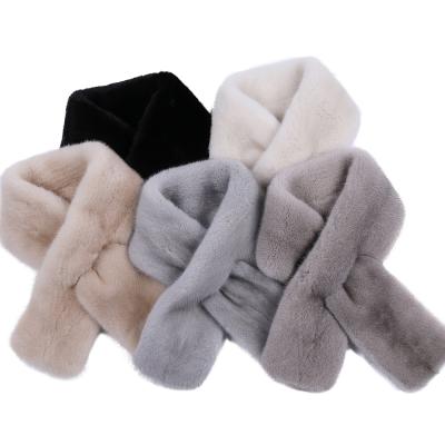 China Winter 100% Real Mink Fur Scarf Luxury Fashion Quality Stylish High End Women Real Scarves Men Unisex Double Sided Muffler Wraps Neckwarmer for sale