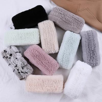 China Fashion.Elegant Luxury Women's Winter Rex Rabbit Fur Scarves Lady Genuine Fur Scarf Wraps Girls Knitted Scarves Wraps Neckchief Neck Warmer for sale