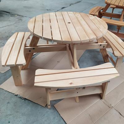 China Durable Manufacturer Supply Eating Outdoor Restaurant Round Picnic Table for sale