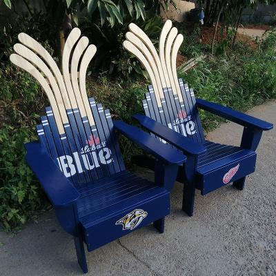 China High quality and best price durable outdoor wooden hockey stick adirondack chair for sale for sale