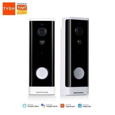 China TYSH Tuya Wireless Two Way Intercom Smart WiFi Doorbell Build-in Battery PIR Motion Detection 1080P Security Visual Doorbell for sale