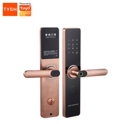 Китай hot 40mm-90mm door lock TYSH Google Amazon Alexa App Remote Control Fingerprint Tuya Smart продается