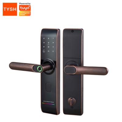 China TYSH New Arrival 40mm-90mm Code Card Fingerprint Tuya Smart Door Lock By Mobile Phone App Unlock zu verkaufen