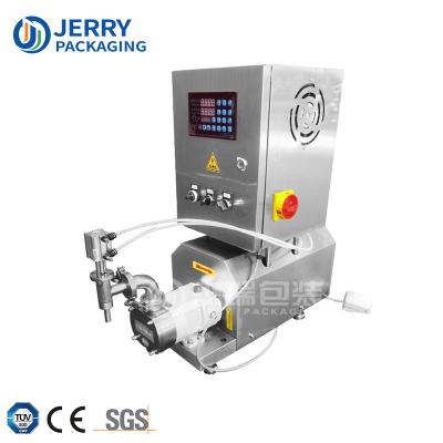 China Small Semi Automatic Manual Rotary Lobe Pump Filler Food Cheese Yogurt Butter Jam Sauce Paste Jar Bottle Filling Machine for sale