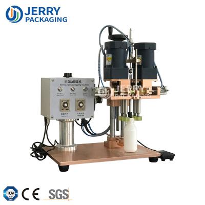 China Semi automatic manual pump dropper trigger food spray machine capsule tabletop plastic capping machine in stock for sale