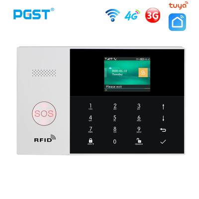 China PGST Factory PG-105 4G LTE WIFI GSM TUYA Smartlife APP Control Home Wireless Remote Control Home Alarm System Kit Support Alexa Google Home for sale