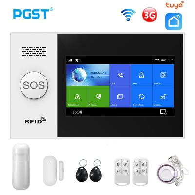 China PG-107 3G GSM WiFi Home Alarm System Tuya Life APP Control Security Alarm Kit PIR Sensor Smart Support Alexa and Google Assistant PG-107 for sale