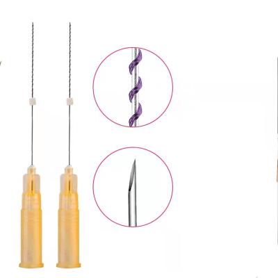 China Skin Lift CE Approved Facial Beauty Korea 26G 60mm Sharp Needle Tronado Screw Pdo Thread To Tighten Face for sale