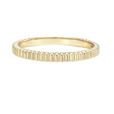 China FASHIONABLE Wholesale Jewelry Gold Plated Simple Plain Geometric Ring Silver 925 Metal Band for sale