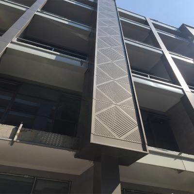 China Israel Clip Into Type Perforated Contemporary Aluminum Metal Wall Facade for sale