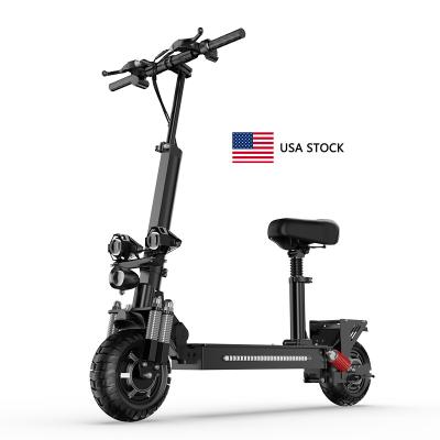 China Adult 2000watt unisex 49km h 10 electric folding scooter ES10 2000w big wheel foldable adult e-scooters double powerful motor for sale