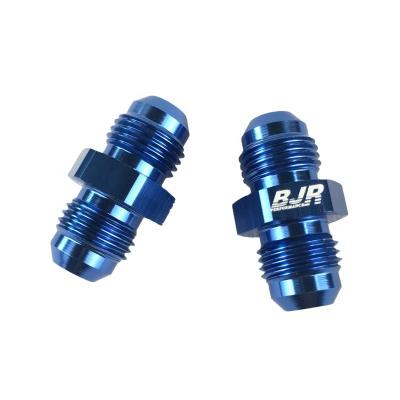 China BJR Aluminum Male Automotive Fuel Oil Line To Male Hose Pipe Adapter AN8 Male Coupler for sale