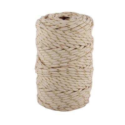 China Bags Recycle Macrame Cord Polyester Yarn Metallic Polyester Twisted Yarn Hook for sale