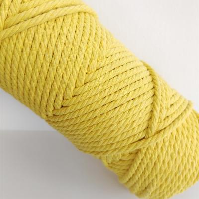 China Factory Supply Sustainable 4mm Recycle Cotton Rope Cotton Rope Macrame Braided Cotton Rope for sale