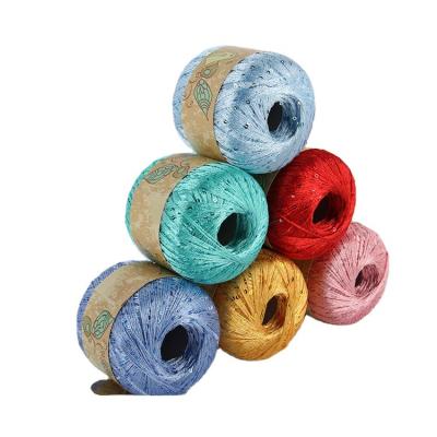 China Sequins gossip rainbow fancy yarn blending polyester sequin yarn universal diy sequin yarn for sale