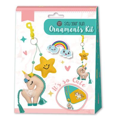 China Educational DIY Toy Sew Your Own Oinaments Kit-Unicorn and Star Toy For Kids Educational DIY Sew Your Own Oinaments Kit-Unicorn and Star for sale