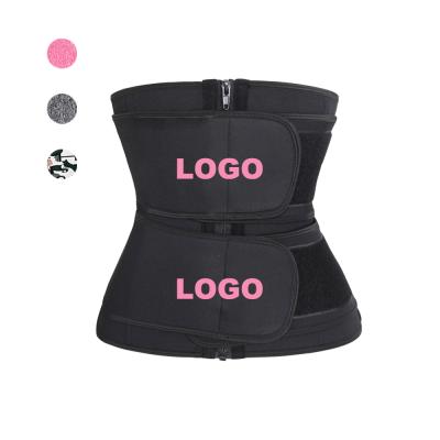 China Antibacterial Adjustable Corset Waist Trimmer Sweat Slimming Women Tummy Control Plus Dual Waist Belt Waist Shapers Waist Trainer for sale