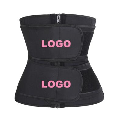 China Best New Rose Black Body Zipper Fajas Antibacterial Elastic Waistband Shaper Slimming Double Girdle Women Corsets Wholesale Latex Waist Trainer for sale