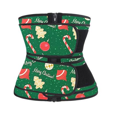 China Best New Designs Body Shaper Antibacterial Belt Zipper Fajas Slimming Women Corsets Latex Christmas Double Breasted Girdle Waist Trainer Wholesale for sale