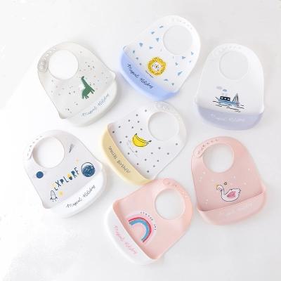 China Wholesale Custom Washable Bpa Free Silicone Adjustable Private Label Baby Bibs Washable for sale