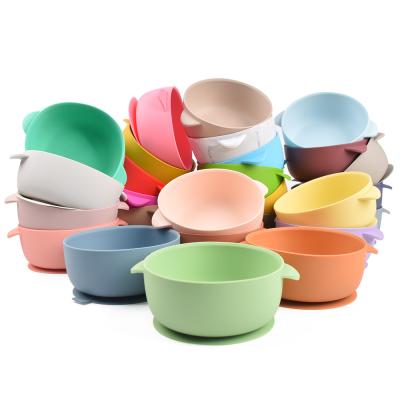 China Wholesale BPA Free BPA Spill Proof Baby Silicone Free Suction Free Feeding Bowl With Lid for sale