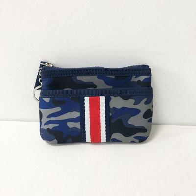 China Fashion Zipper Mini Purse Bag For Women / Men Neoprene Waterproof Coin Change Wallet for sale