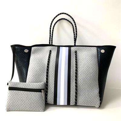 China High Quality Hot Selling Perforated Beach Waterproof Neoprene Tote Bag Tote Handbags For Women for sale