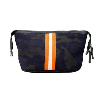 China Custom Neoprene Sport Toiletry Bag Cosmetic Pouch Neoprene Pouch With Removable Zipper Pouch for sale