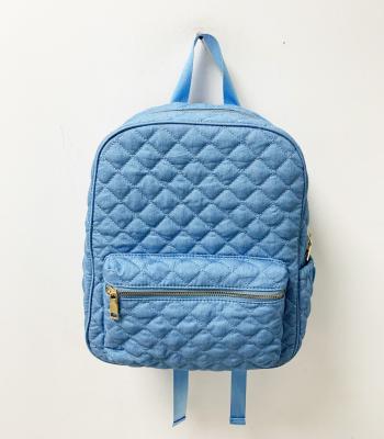 China Fashion Promotion Wholesale Popular Goods And Fashion Cotton Fabric Backpack Quilted Stripper Backpack For Women for sale