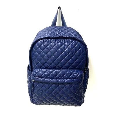 China Fashion Anti-theft Lightweight Women Quilted Backpack Bag Leisure Waterproof Outdoor Travel Nylon Casual Anti-theft Backpack for sale