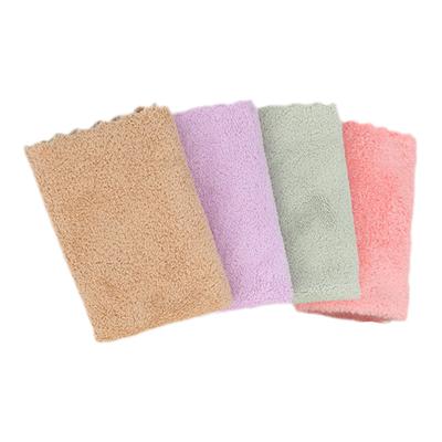 China Coral Fleece Microfiber Hand Face Colorful Child Safe Ultra Soft Cleaning Cloth, Baby Wash Cloth Towels for sale