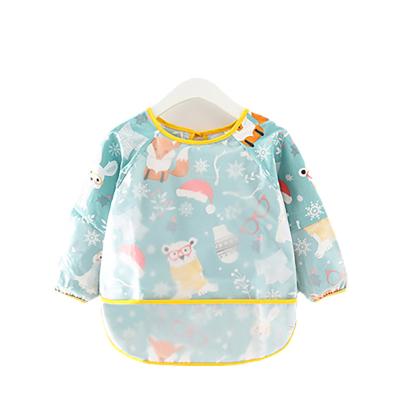 China Antibacterial Hot Selling Long Sleeve Baby Bibs Children's Smocked Clothing With Pocket Set Long Sleeve Baby Bibs for sale