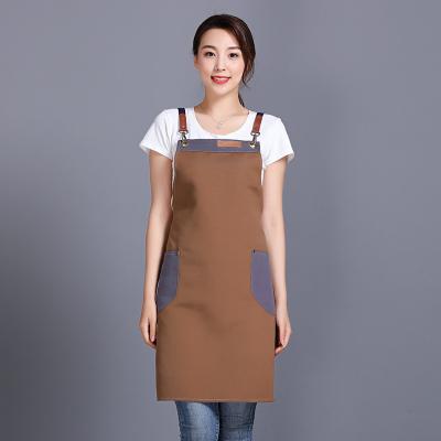 China Korean Japanese New Canvas Apron Milk Tea Shop Waiter Flower Shop Housework Waterproof Apron for sale