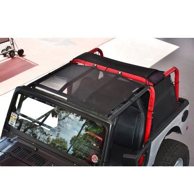 China Simple Black Mesh Sunshade Top Covers Jeep Shade Top for sale