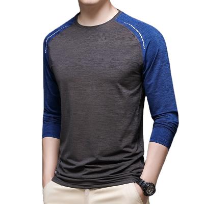 China QUICK DRY Popular Contrast Color Long Sleeve Raglan T Shirt Sports Mens T Shirts for sale