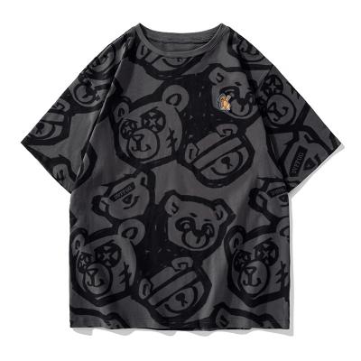 China Popular tablet bear printing oversized t shirt for men plus size t shirts for sale