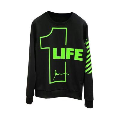 China Anti-pilling Men's Sports Loungewear Pullover Crew Neck Printed Long Sleeve Sweatshirt for sale