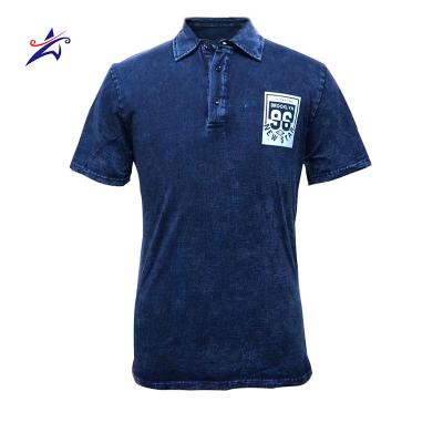 China Sleeve Short Men's Polo Shirt Men Garment Washed Anti-pilling Polo Shirt for sale