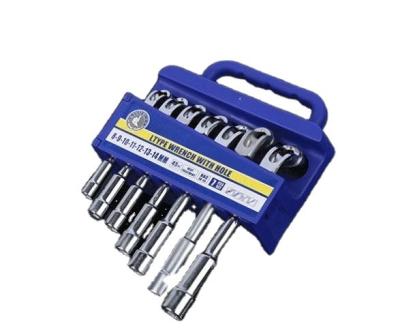 China Set L Type Repair Hand Tool 8-14mm Socket Wrench With Hole Chrome Vanadium Steel for sale