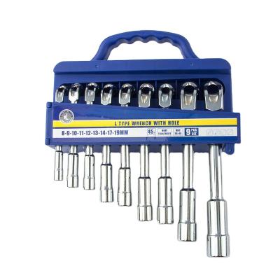 China Hand Tool 9 PCS L Type Wrench Repair With Hole L Type Wrench With Hole for sale