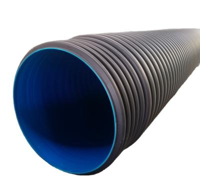 China Large Diameter HDPE Double Inch Corrugated Water Wall Drainage Pipe Conveying for sale