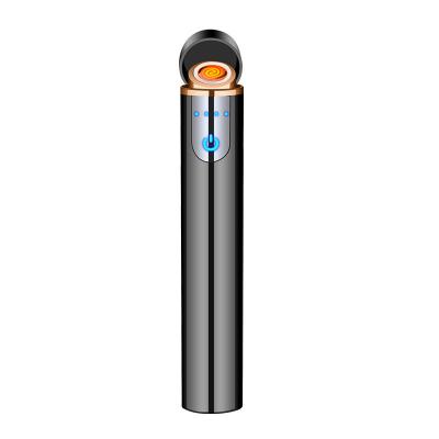 China New Product Simplicity Cigarette Lighter Dual Arc USB Charging Lighter Windproof Power Display for sale